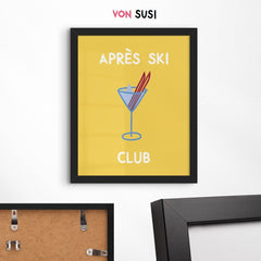 Modernes Après - Ski Poster für alle Skifahrer und Bergfans - vonSUSI