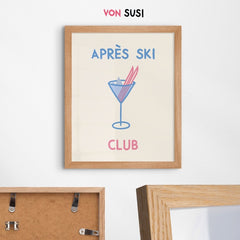 Modernes Après - Ski Poster für alle Skifahrer und Bergfans - vonSUSI