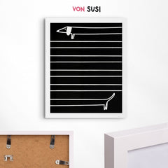 Modernes Dackelposter • das perfekte Dackel Poster als Geschenk - vonSUSI