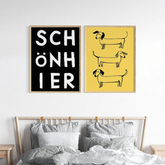 Modernes Dackelposter mit süßer Illustration - vonSUSI