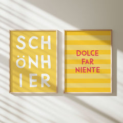 Modernes italienisches Poster mit Dolce Far Niente Spruch - vonSUSI