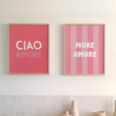 More Amore Poster 💛 modernes Poster mit italienischem Spruch - vonSUSI