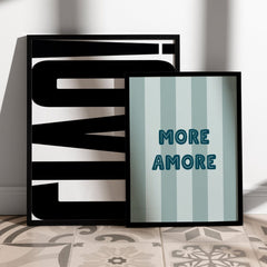 More Amore Poster 💛 modernes Poster mit italienischem Spruch - vonSUSI