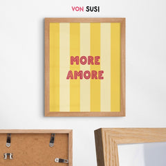 More Amore Poster • Poster mit Spruch für Italienvibes - vonSUSI