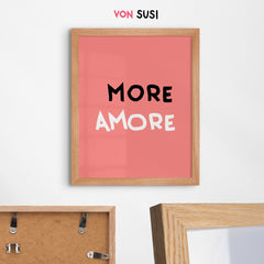 More Amore Poster • Typografieposter für Verliebte - vonSUSI