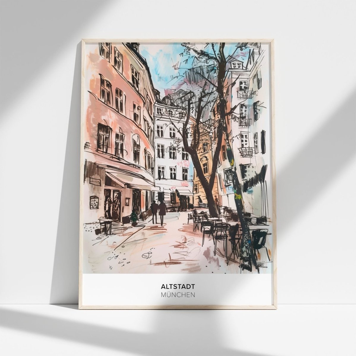 München Poster • Altstadt Poster mit Illustration - vonSUSI