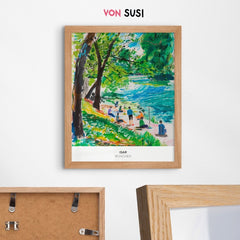 München Poster • Isar Poster mit Illustration - vonSUSI