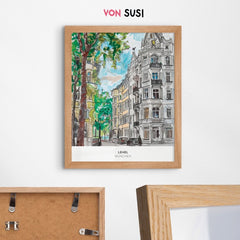 München Poster • Lehel Poster mit Illustration - vonSUSI