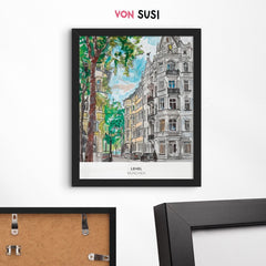 München Poster • Lehel Poster mit Illustration - vonSUSI