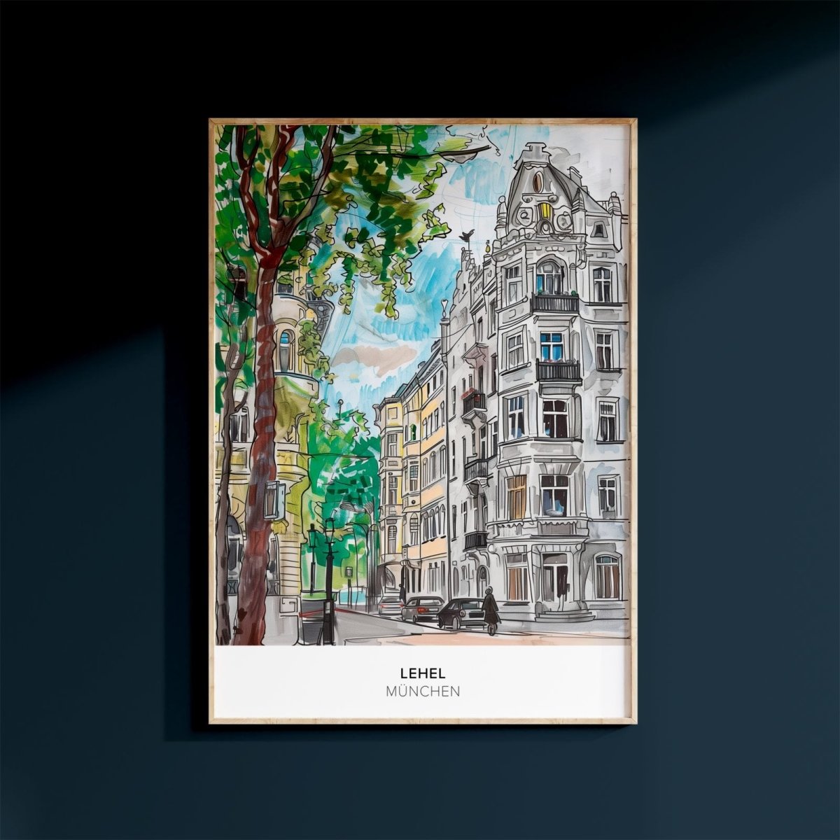 München Poster • Lehel Poster mit Illustration - vonSUSI