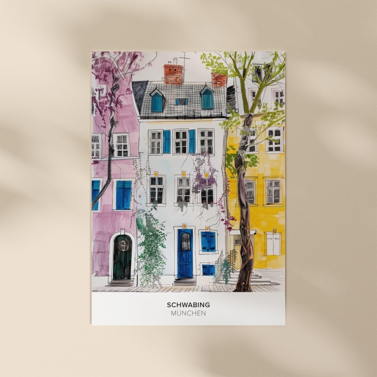 München Poster • Schwabing Poster mit Illustration - vonSUSI