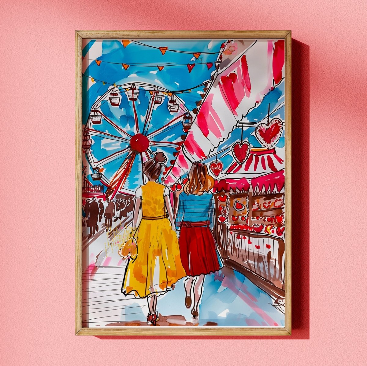 Oktoberfest München Poster • Fine Art Print mit Wiesn Illustration - vonSUSI