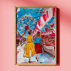 Oktoberfest München Poster • Fine Art Print mit Wiesn Illustration - vonSUSI