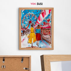 Oktoberfest München Poster • Fine Art Print mit Wiesn Illustration - vonSUSI