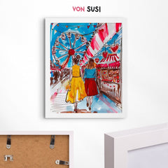 Oktoberfest München Poster • Fine Art Print mit Wiesn Illustration - vonSUSI