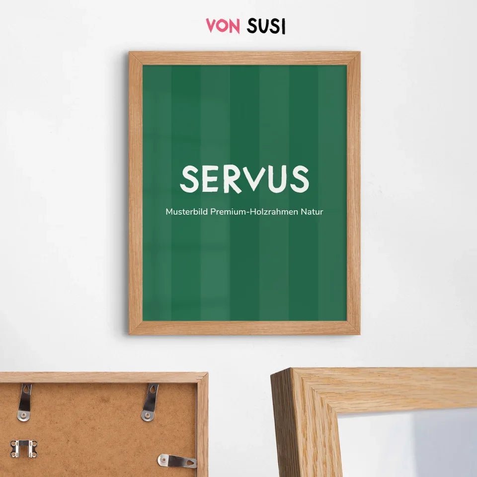 Personalisierbares Servus Poster in Wunschfarbe - vonSUSI Personalisiert