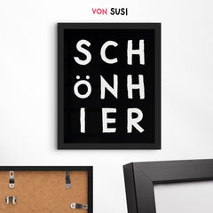 Schön hier Poster mit moderner Typografie - vonSUSI