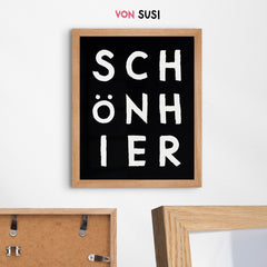 Schön hier Poster mit moderner Typografie - vonSUSI