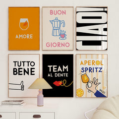 Team al dente • Italienisches Poster für die Küche als hochwertiger Fine Art Print - vonSUSI